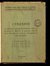 Сведения о положении продовольственного дела в Петрограде, Москве и других местностях Империи, а также в иностранных государствах - Пг., 1916.